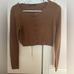 Brandy Melville athelia brown cropped cardigan